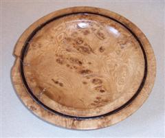 Burr dish with burnt rim by Mike Fisher